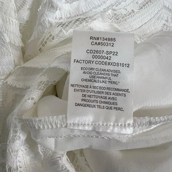 For Love and Lemons Mimi Mini White Lace Dress Size Medium NWT - Picture 9 of 9